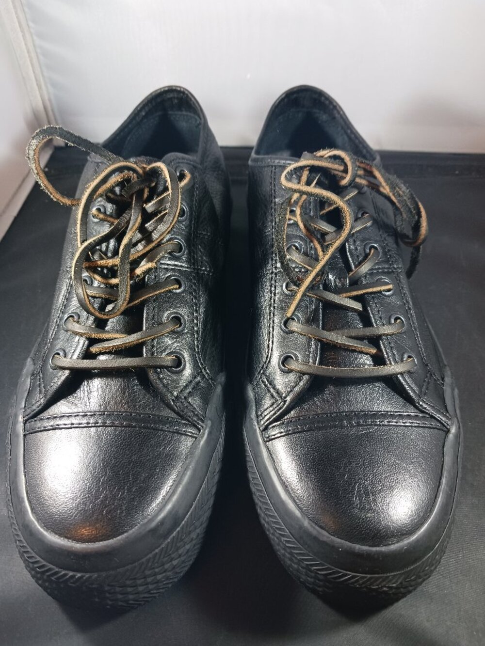 Frye Greene Men's Low Lace Black Leather Sneaker size 9M
